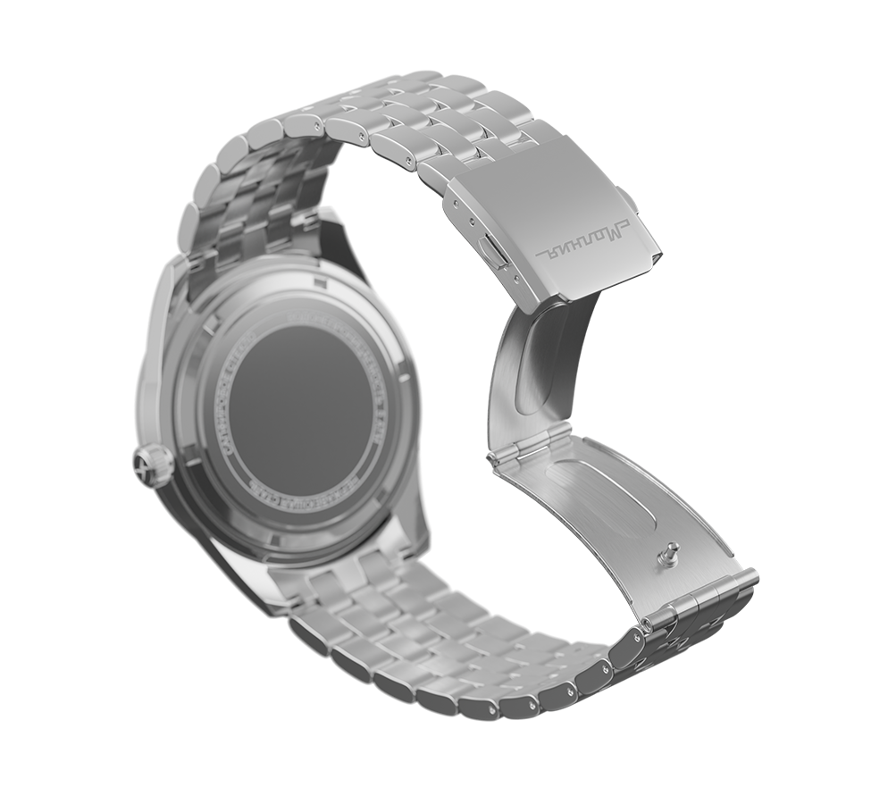 Pulsera de acero inoxidable, perla