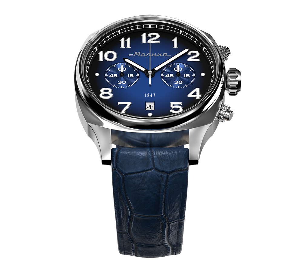 Evolution 42 мм кварц хронограф синий