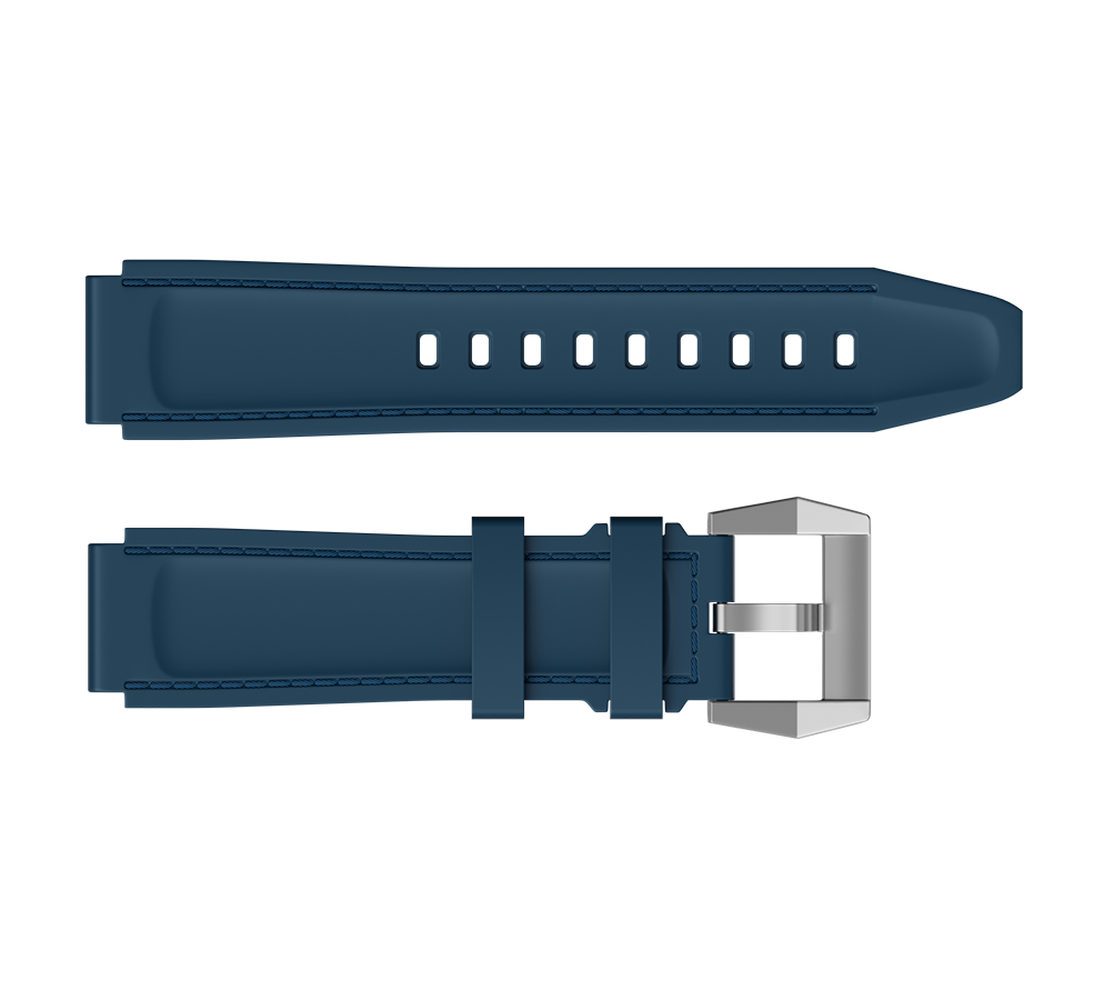 Силиконовый ремешок HYRON, 24 мм, синий