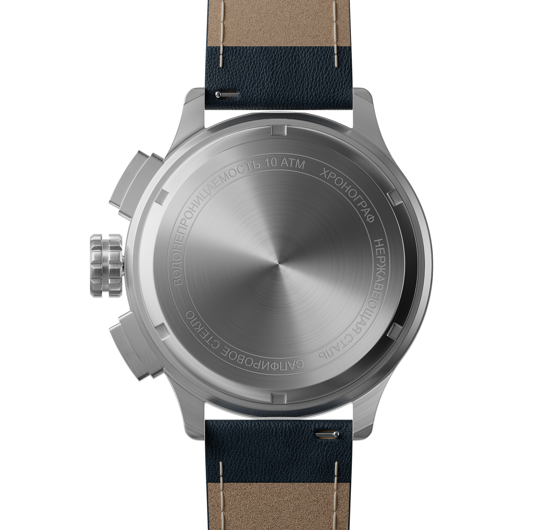 AChS-1 3520.D 44 mm cronógrafo de cuarzo azul mate
