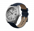 Blue nubuck genuine leather strap, 24 mm, quick-change system, buckle clasp (1)