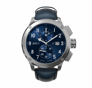 AChS-1 3520.D 44 mm cronógrafo de cuarzo azul mate
