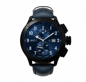 AChS-1 3520.D 44 mm cronógrafo de cuarzo azul mate