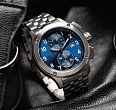 AChS-1 3520.D 44 mm cronógrafo de cuarzo azul mate (1)