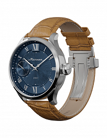 Reloj con esfera azul