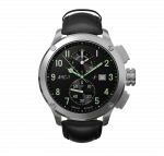 AChS-1 3520.D 44 mm cronógrafo de cuarzo negro mate