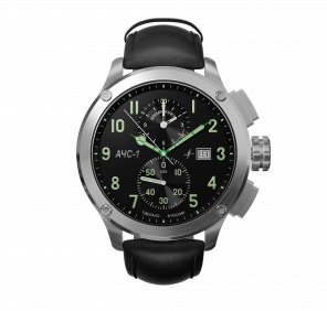 AChS-1 3520.D 44 mm cronógrafo de cuarzo negro mate